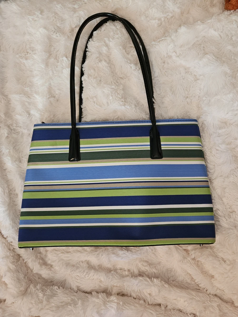 kate spade✨️Striped Tote Bag in Blue & Green